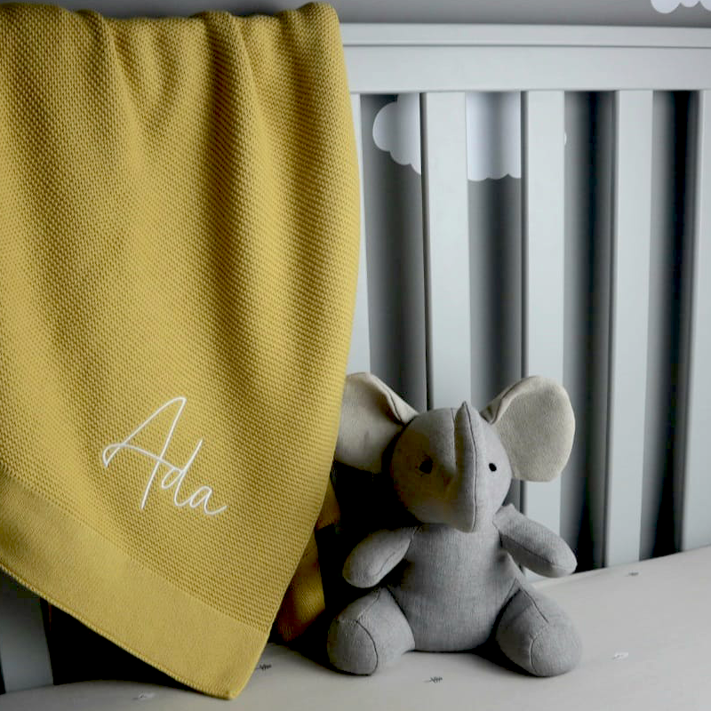 Ochre baby blanket hotsell